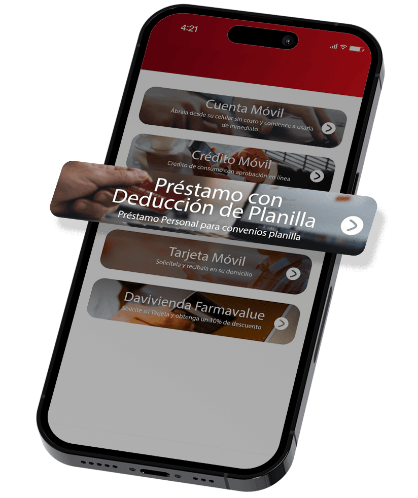 Pantalla con Crédito Compra de Cartera Libranza