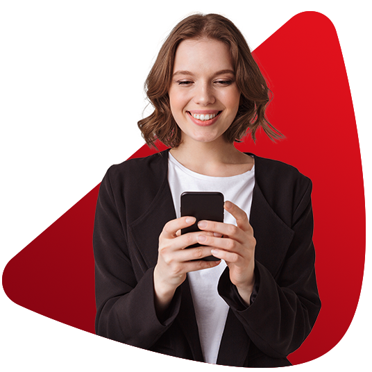 Mujer con celular