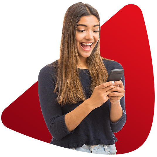 Mujer con celular
