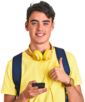 Mujer con Celular - beneficios Tarjeta de Crédito