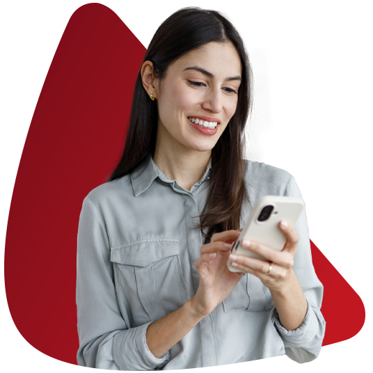 Mujer con celular
