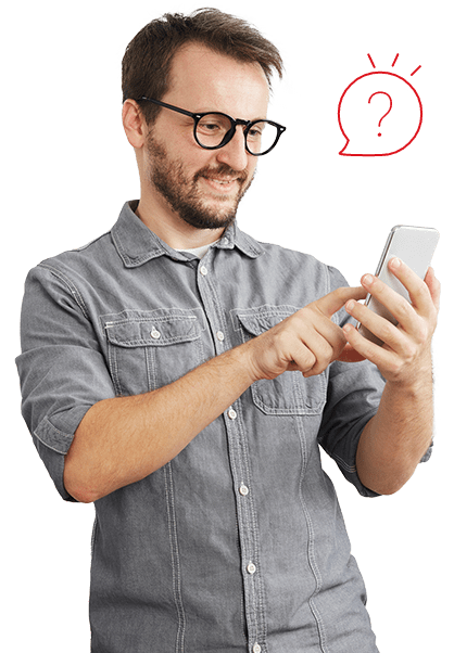 Mujer con celular - Preguntas Frecuentes